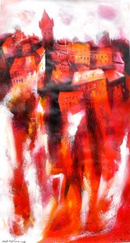 &raquoAn der Mosel«  Acryl/Leinwand, Format: BxH 60x120 cm